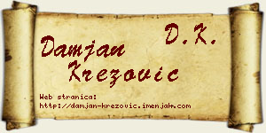 Damjan Krezović vizit kartica
